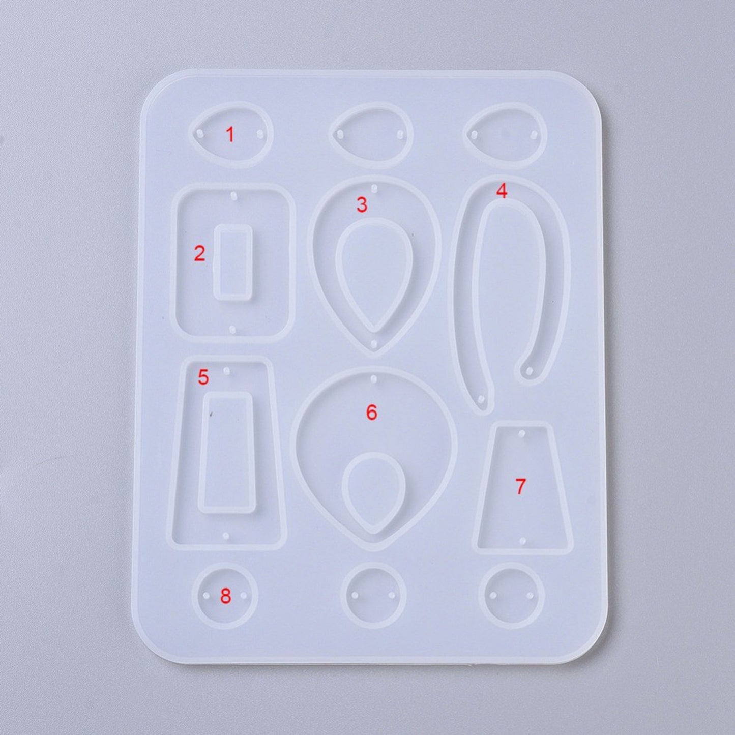 Geometric Shapes Earring Silicone Mould, Pendant and Earrings Epoxy Resin Pendant Mold, Statement Jewellery Polymer Clay Tool, UV Resin Mold
