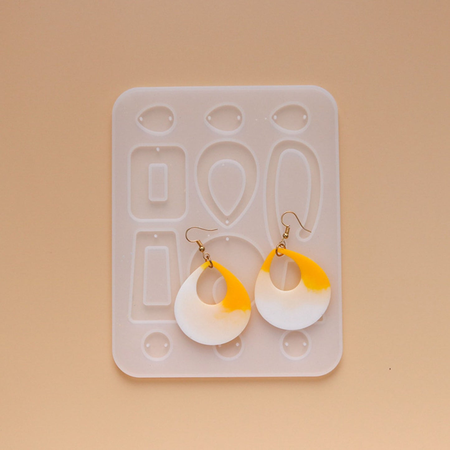 Geometric Shapes Earring Silicone Mould, Pendant and Earrings Epoxy Resin Pendant Mold, Statement Jewellery Polymer Clay Tool, UV Resin Mold