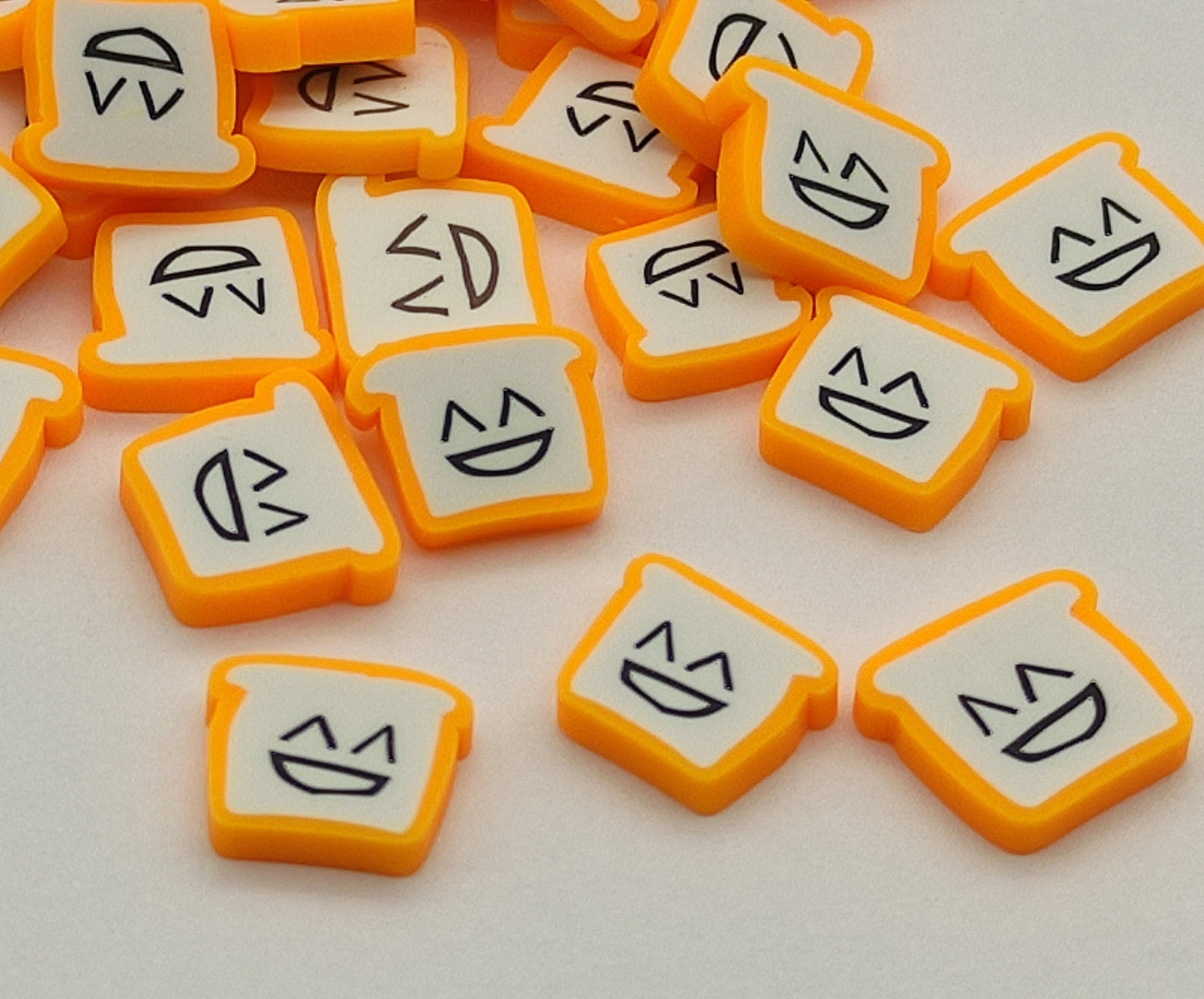 10g Happy Toast Clay Fimo Slices, Resin Craft Supplies, Nail Art, Polymer Clay Slices, Slime Supplies, Epoxy Resin Filler, Nail Art