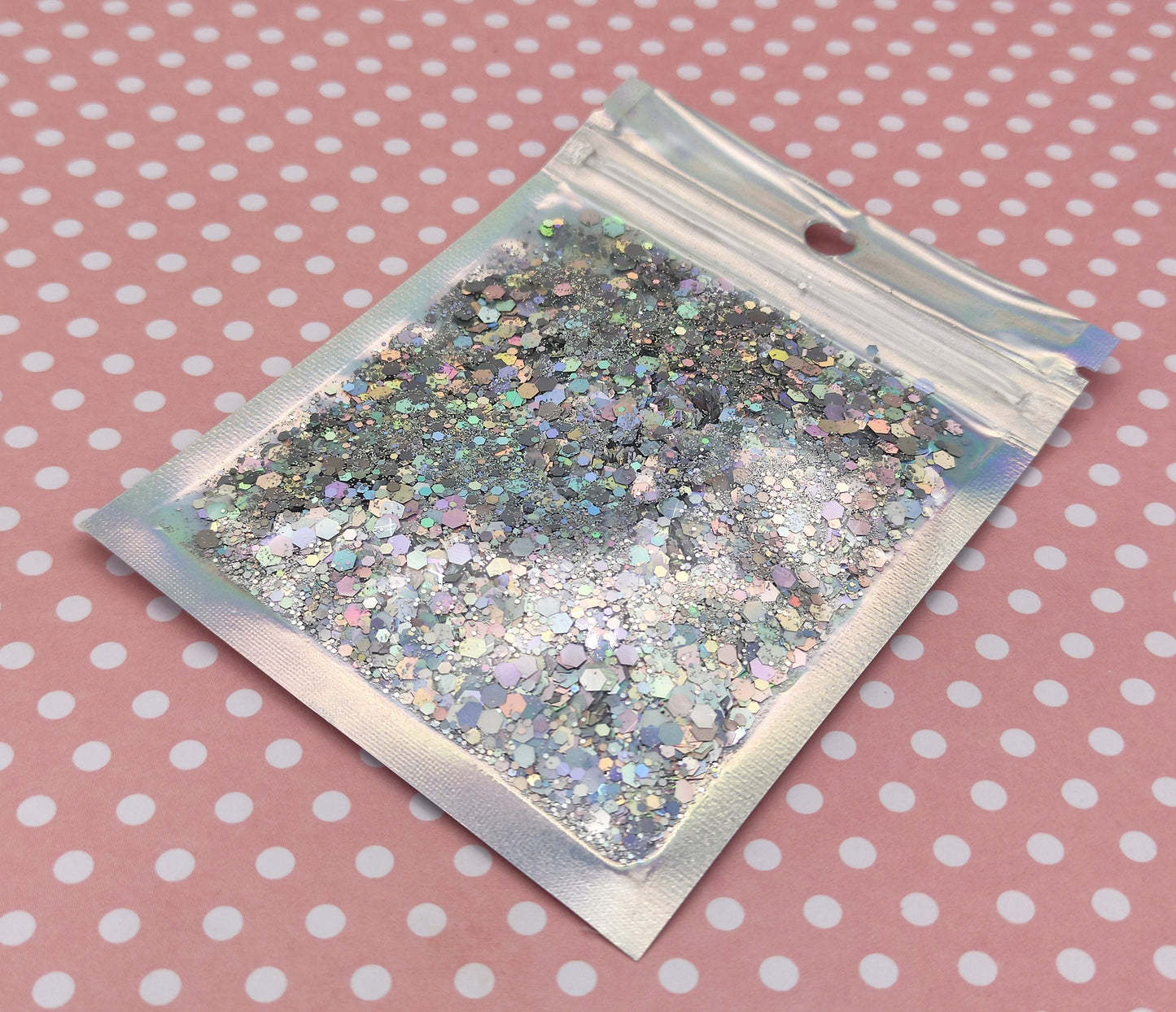 Silver Holographic Glitter Chunky Mix, Resin Supplies, Nail Art Glitter, Craft Supplies