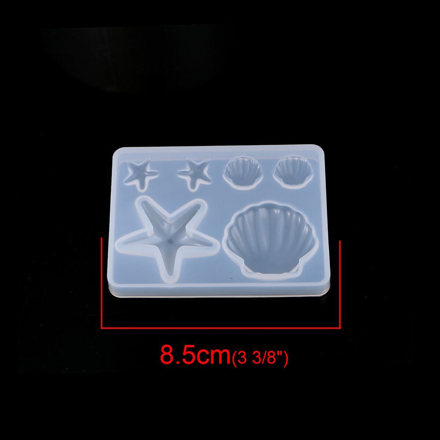 Seashell Starfish Silicone Mould Pendant/Earring Silicone Mould, Seashell Earring Epoxy Resin Starfish Pendant Mold, UV Resin Mold