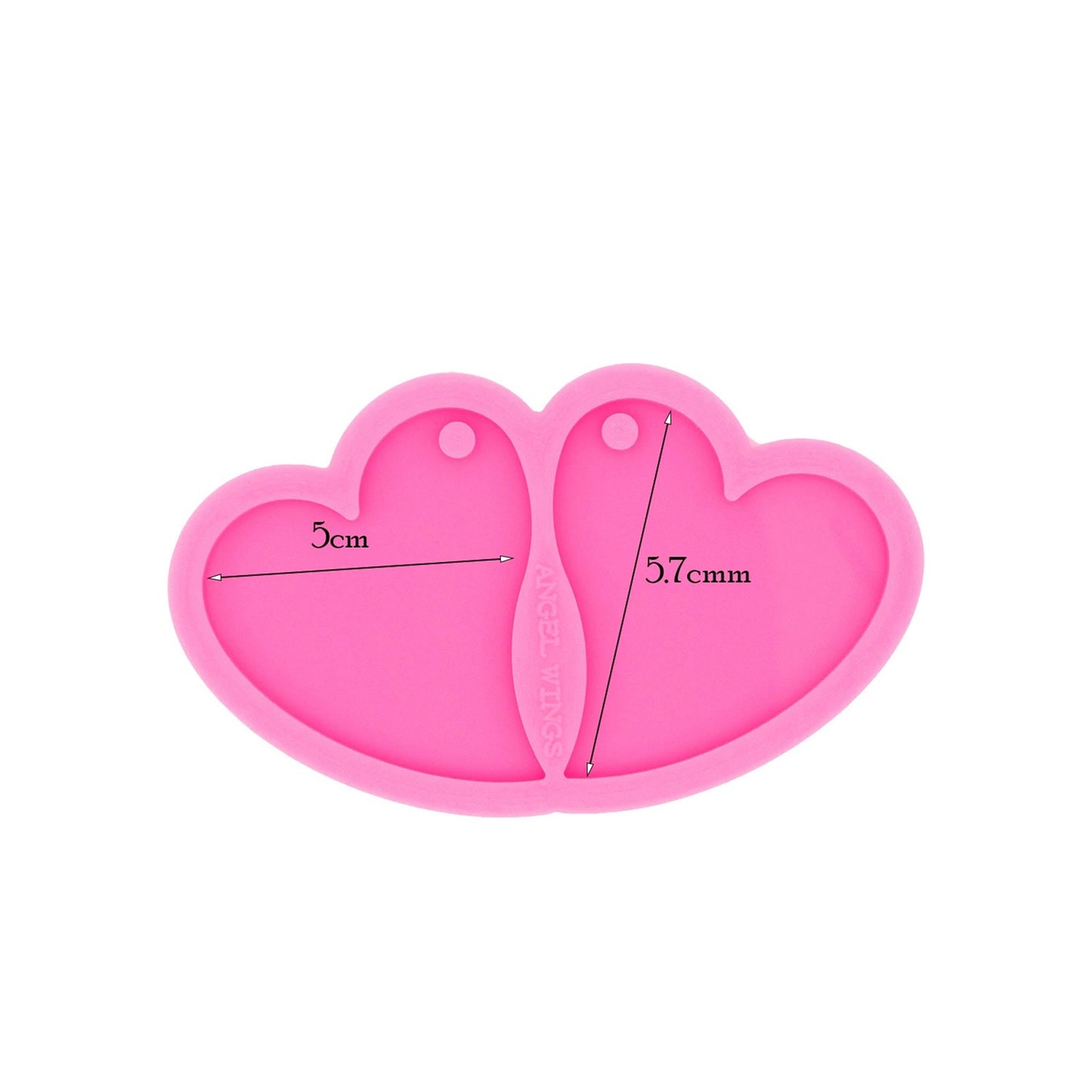 Heart Earring Silicone Mold, Epoxy Resin Pendant Mould, Big Heart Earring Mould, Pink Earring Mould, Heart Jewellery Mold, DIY Epoxy Mold