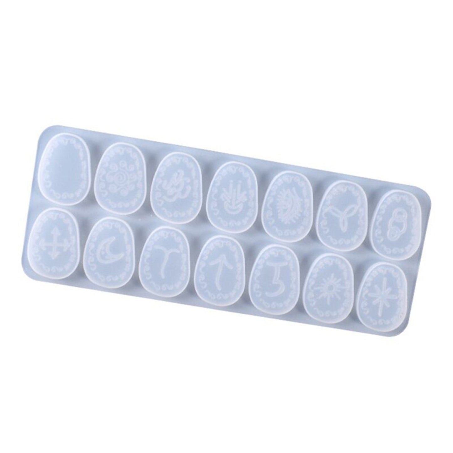 Runes Silicone Mould, Viking Runes Epoxy Resin Pendant Mold, Runic Alphabets Jewellery Polymer Clay Tool, Viking Runes Stone