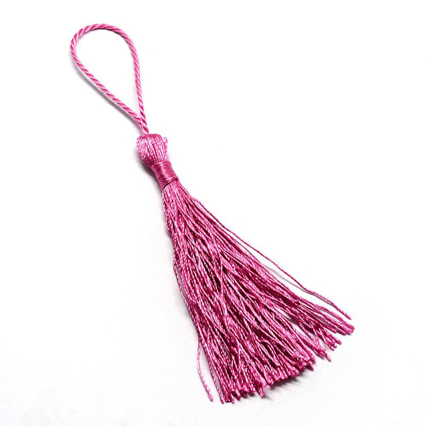 10 pcs Camellia Pink Bookmark Tassels, Silky Craft Tassels, Decorative Tassel Sewing, Tassle for Resin Bookmarks