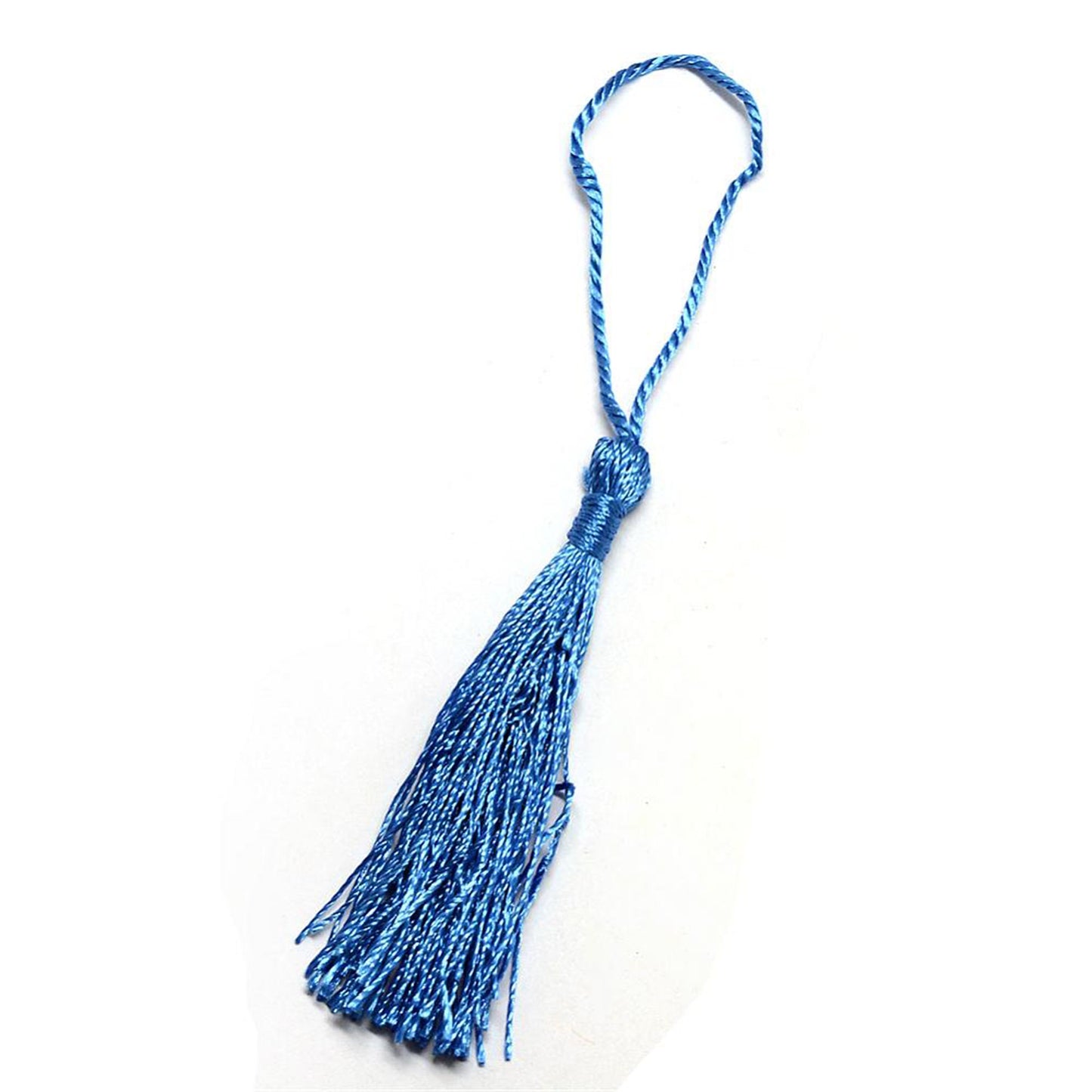 10 pcs Blue Bookmark Tassels, Silky Craft Tassels, Decorative Tassel Sewing, Tassle for Resin Bookmarks