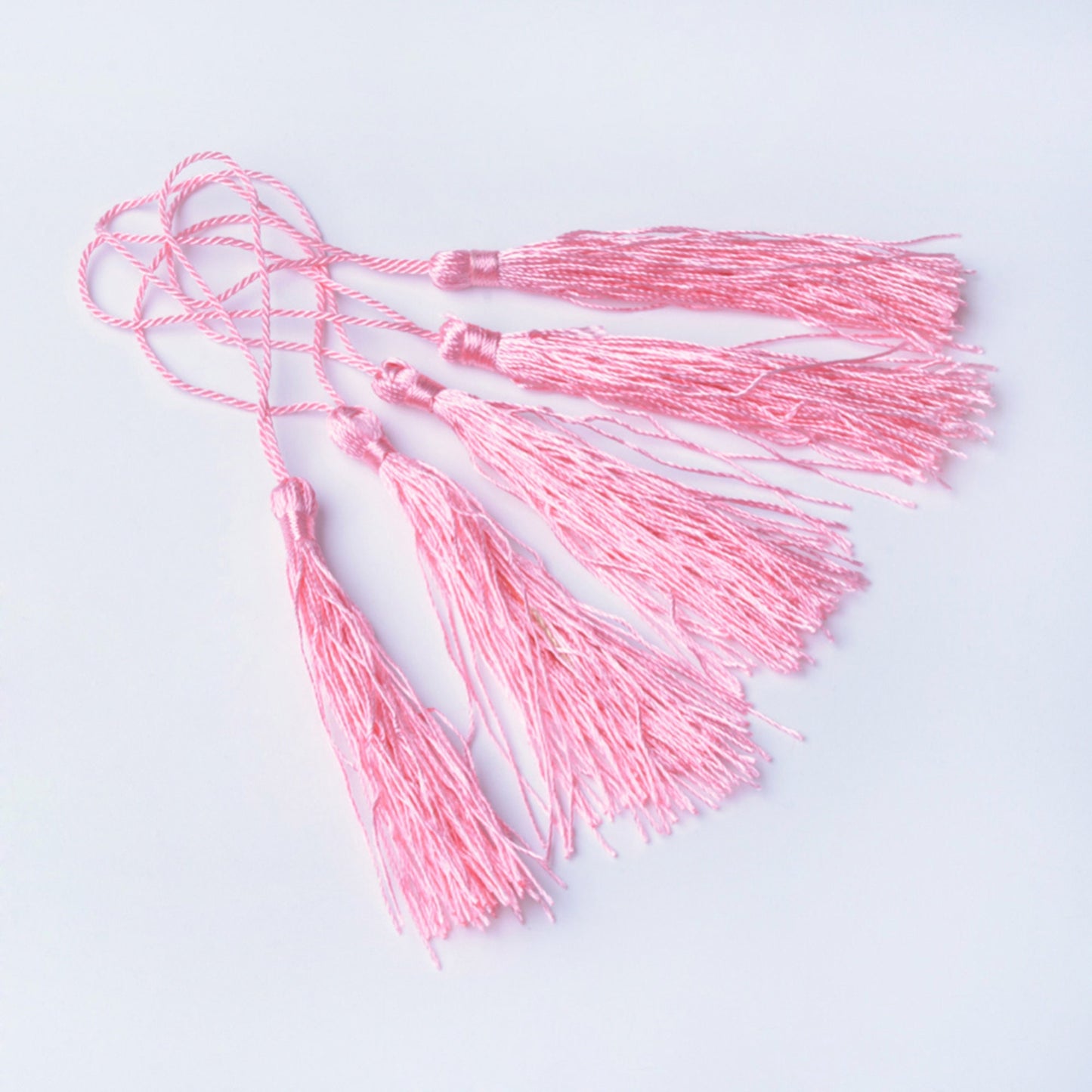 10 pcs Pink Bookmark Tassels, Silky Craft Tassels, Decorative Tassel Sewing, Tassle for Resin Bookmarks
