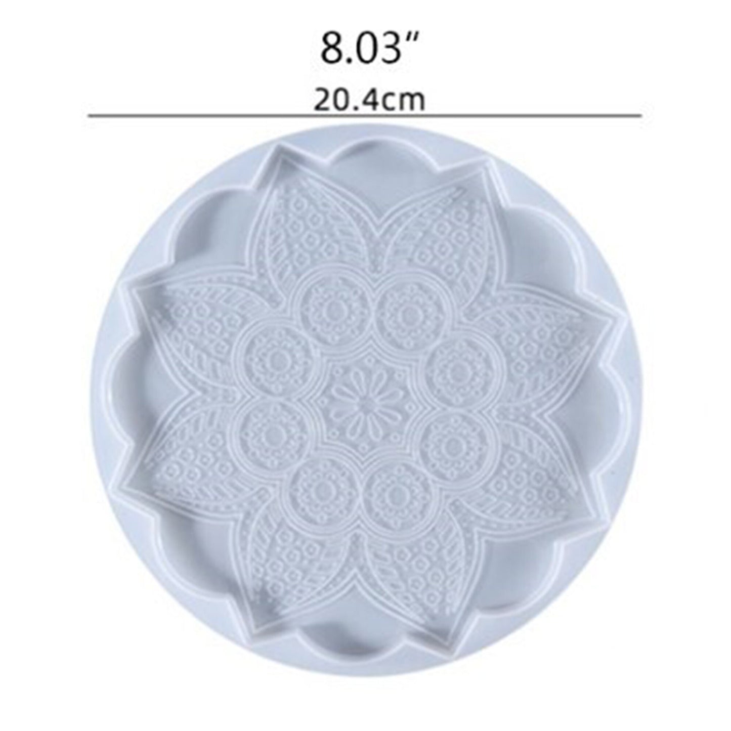 Large 20cm Mandala Tray Silicone Mould, Epoxy Resin Mandala Coaster Mold, Mandala Silicone Resin Mould, Resin Supplies
