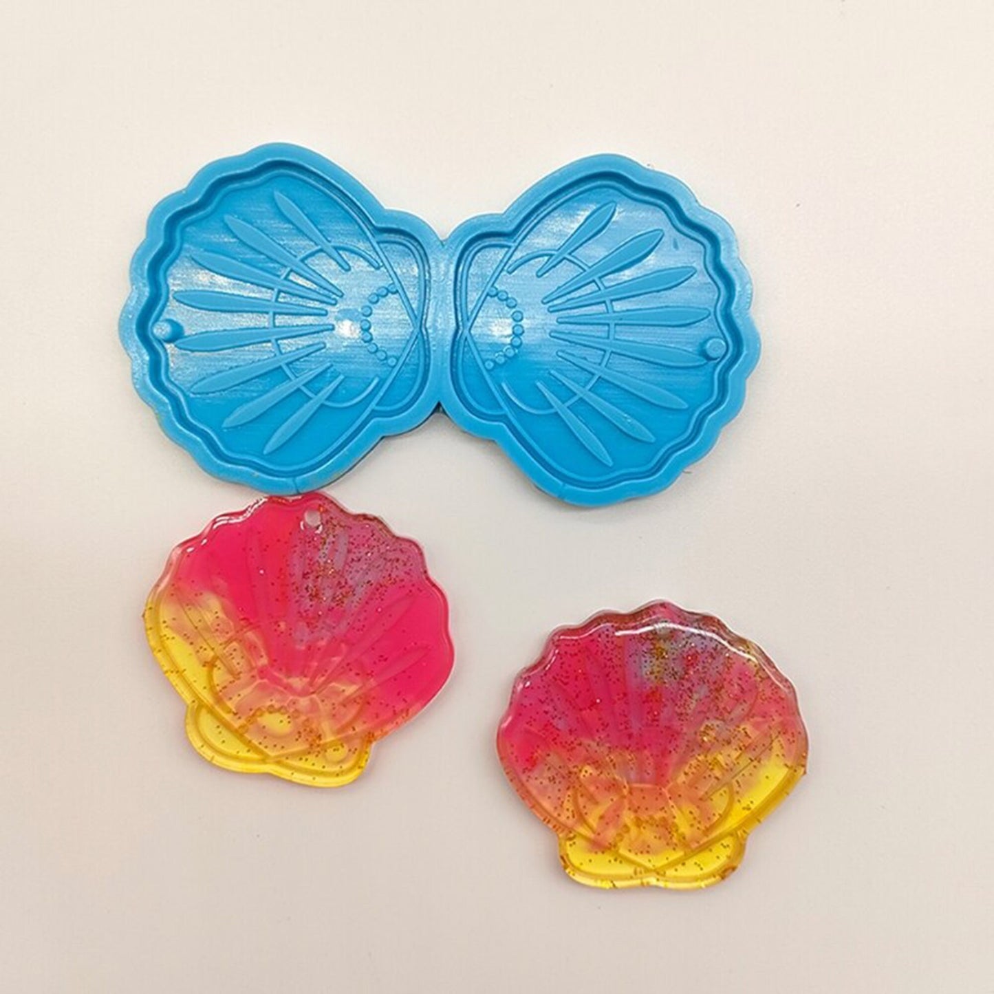 Seashell Earring Silicone Mould, Epoxy Resin Pendant Mould, Sea Shell Earrring Mold, Shell Resin Silicone Mold
