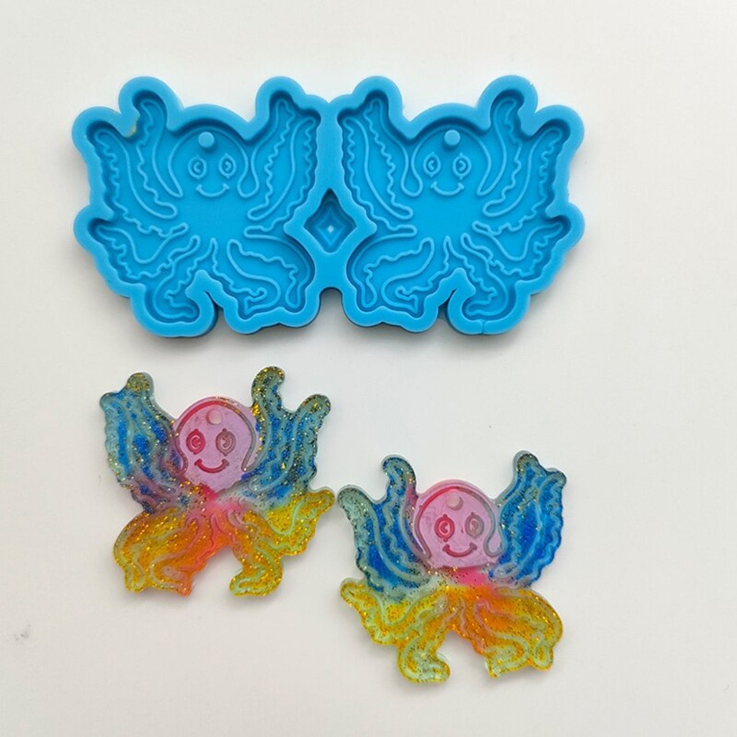 Octopus Earring Silicone Mould, Epoxy Resin Pendant Mould, Sea life Earrring Mold, Octopus Resin Silicone Mold, Resin Supplies