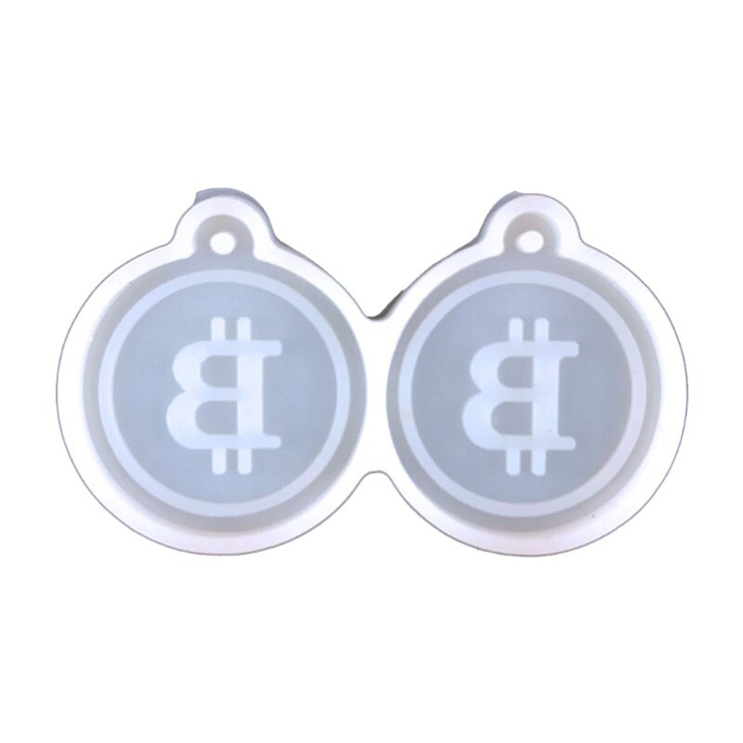 Bitcoin Keychain or Earrings Silicone Mould for Resin, Keychain Silicone Mold, Epoxy Resin Pendant Mold, Polymer Clay Mold, Resin Supply
