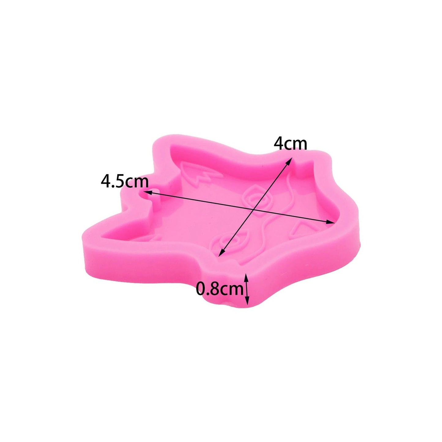 Small Fox Head Keychain Silicone Mould, Fox Face Epoxy Resin Pendant Mold, Craft Mold, Fox Pendant Mold, Pug DIY Mold, Resin Supplies