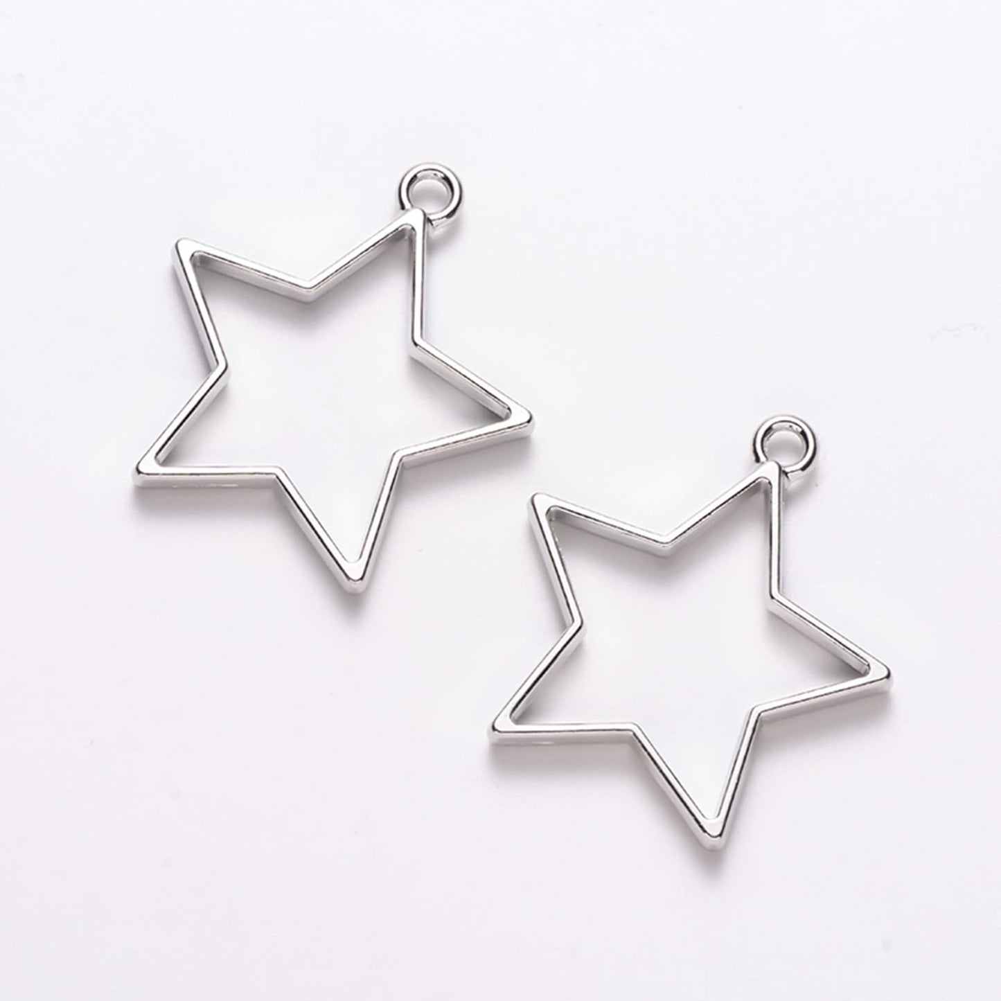 10 pcs Open Back Star Resin Bezel Jewellery pendant, UV resin pendant bezel