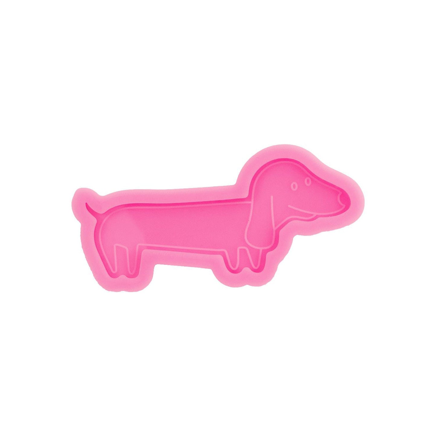 Sausage Dog Keychain Silicone Mould, Epoxy Resin Pendant Mold, Dachshund Dog Keychain Mold, Polymer Clay Jewellery Mold, Shiny Keychain Mold