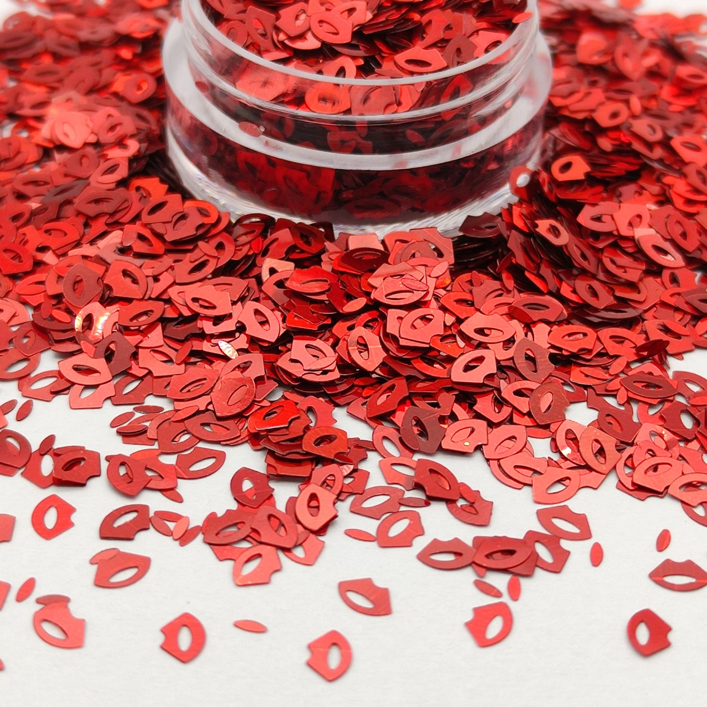 Lips Glitter, Red Lips Nail Art Glitter, Kiss Shape Glitter, Resin Supplies