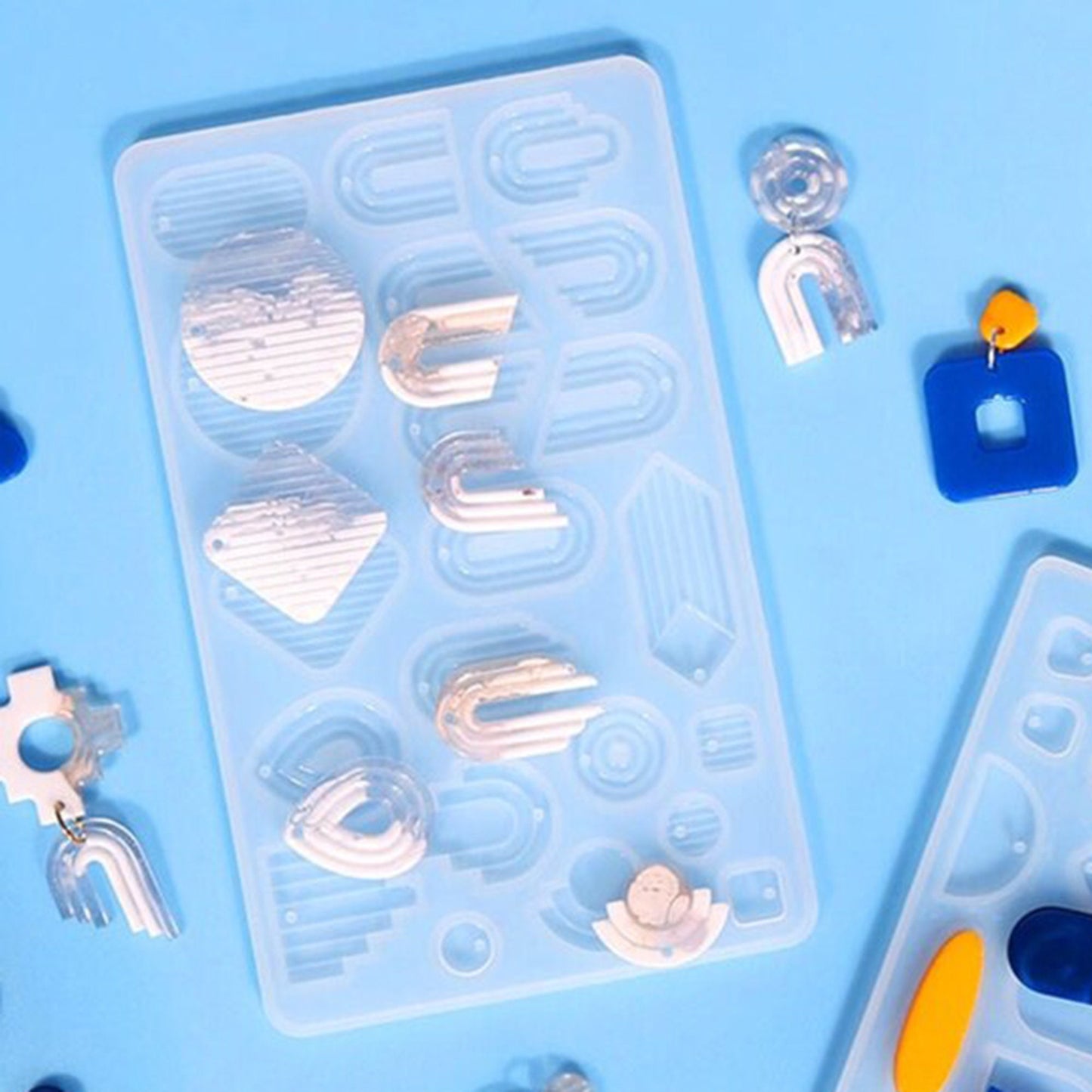 Arch Earring and Pendant Epoxy Resin Mould, Geometric Statement Earring Silicone Mold, Jewellery Polymer Clay Tool, UV Resin Earring Molds