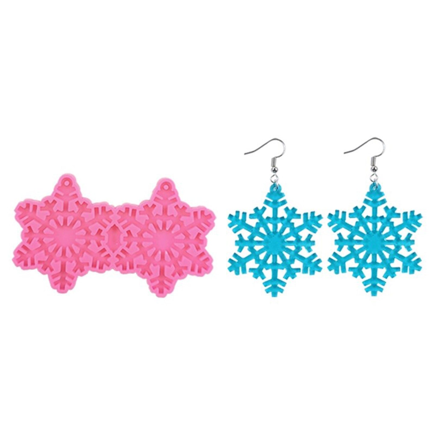 Snowflake Earring Silicone Mold, Snowflake Epoxy Resin Earring Mold, Christmas Jewellery Mould, Snowflake Winter Mold, Resin Supplies