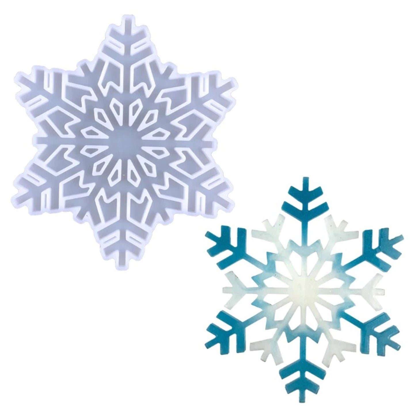 Snowflake Christmas Tree Decoration Silicone Mould, Christmas Snowflake Epoxy Resin Mold, Hanging Decoration Silicone Resin Mould