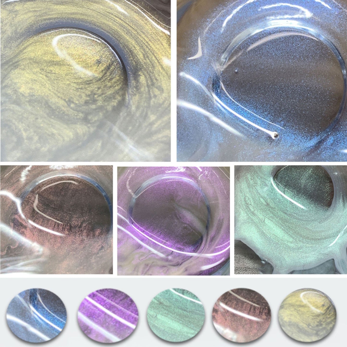 Starry Sky Resin Pigment, 10ml Sparkly Interference Resin Color, Highly Concentrated Colourant, Epoxy UV Resin Dye, Arts & Crafts Colors
