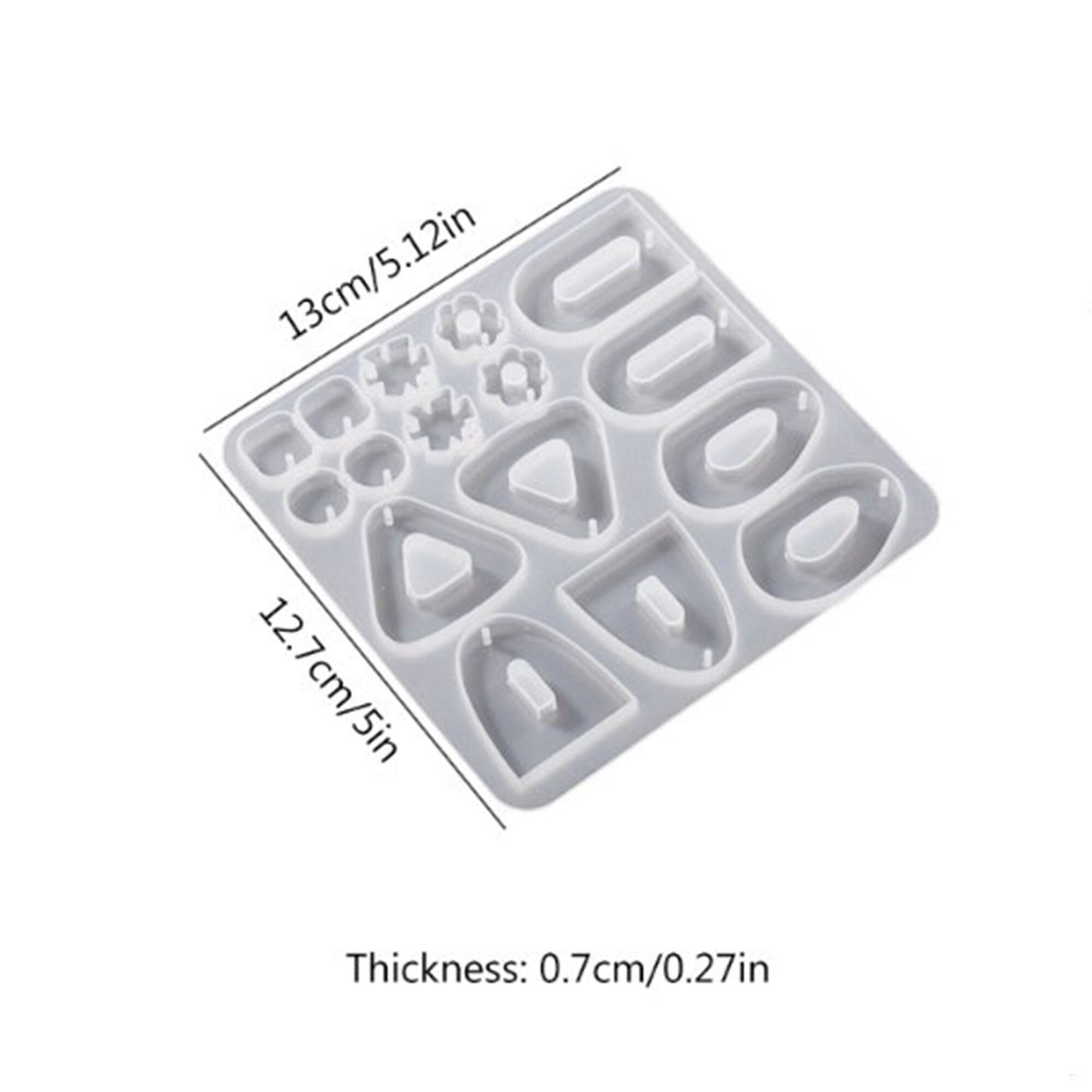 Retro Earrings Mould, Geometric Statement Earring Silicone Mold, Pendant Epoxy Resin Mould, Jewellery Polymer Clay Tool, UV Resin Mold