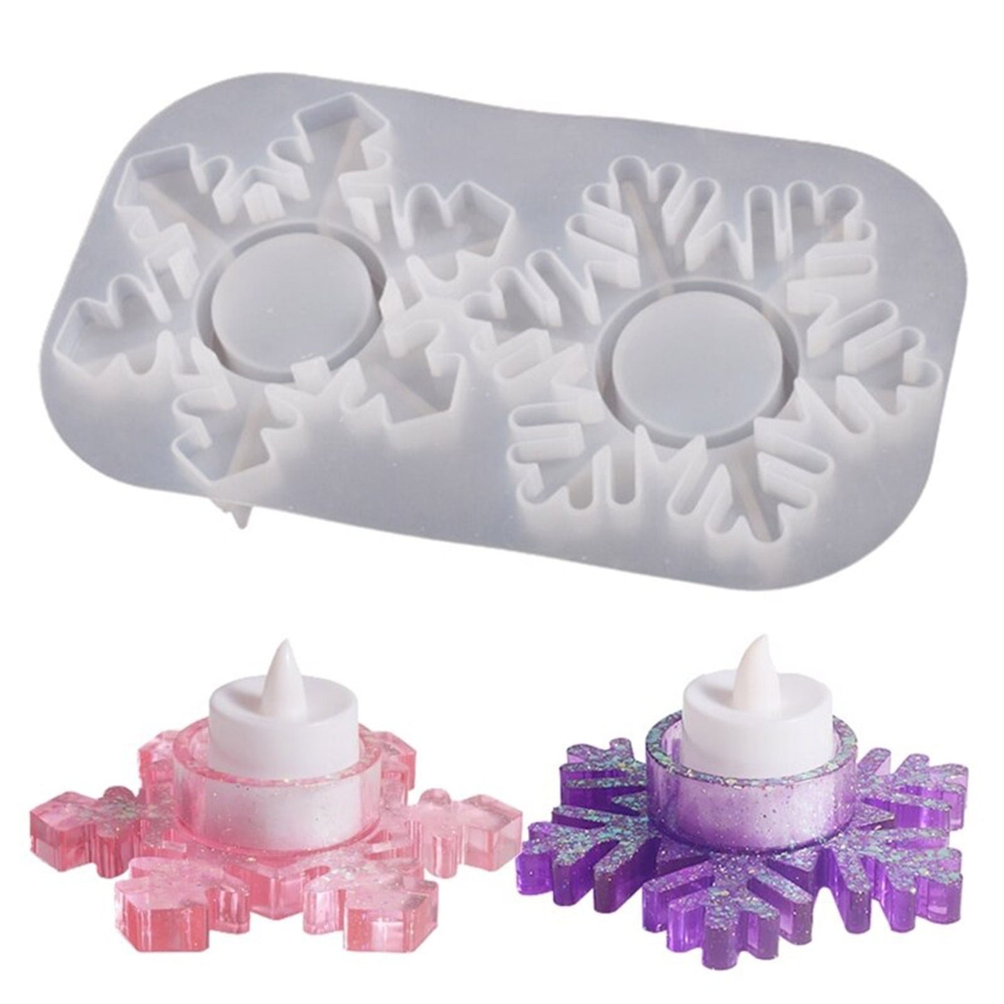 Snowflake Tea Light Holder Silicone Mold, Candle Holder Mould, Tea Light Mould, Winter Tealight Holder Mold, Tealight Mold, Resin Supplies