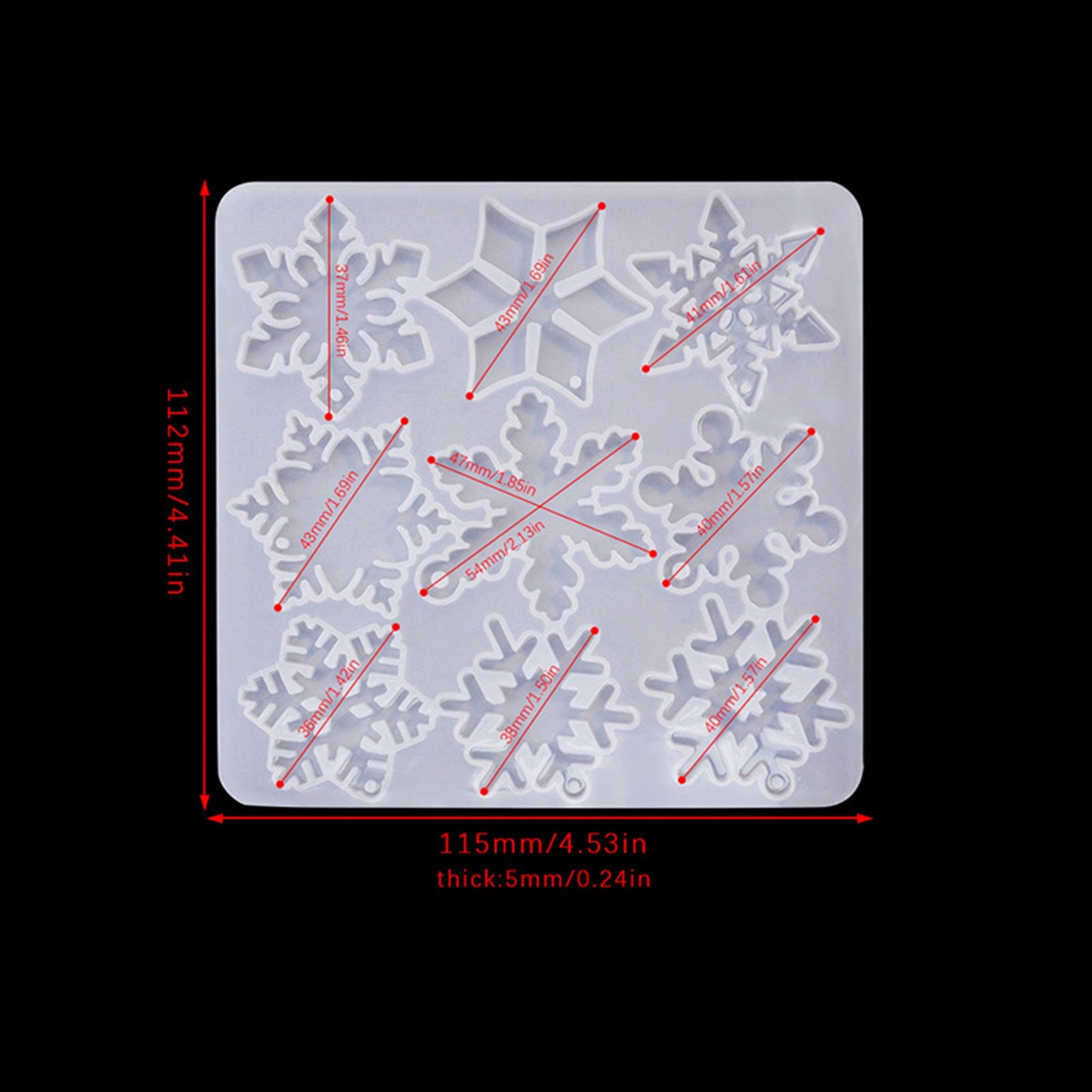 Christmas Snowflakes Pendant Silicone Mould, Christmas Earrings Mold, Christmas Earring Mold, Snowman Jewellery Polymer Clay Tool