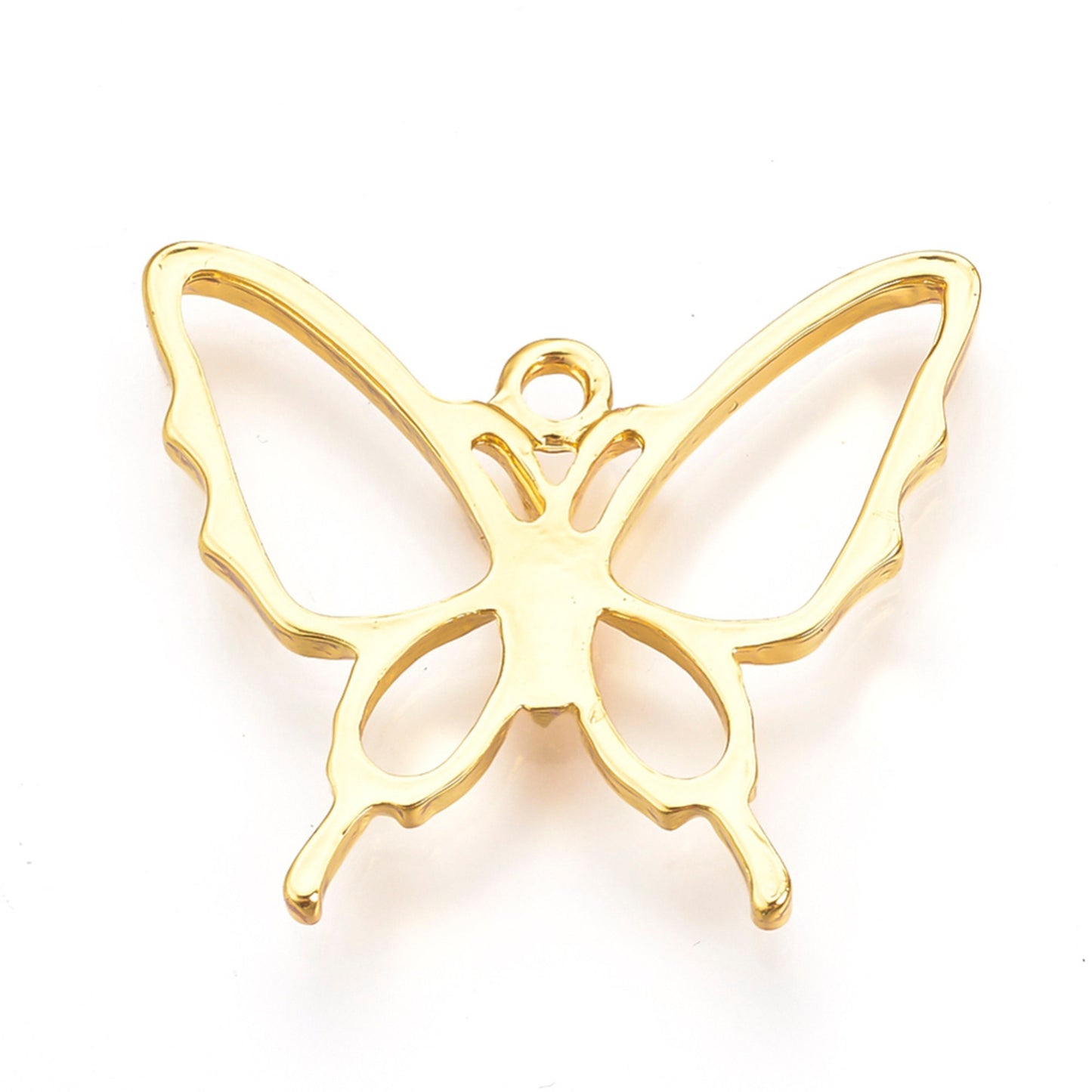 Butterfly Open Back Bezel Jewellery Pendant, Butterflies Open Back Bezels for UV resin, Butterfly Earring Charms Necklace Pendants