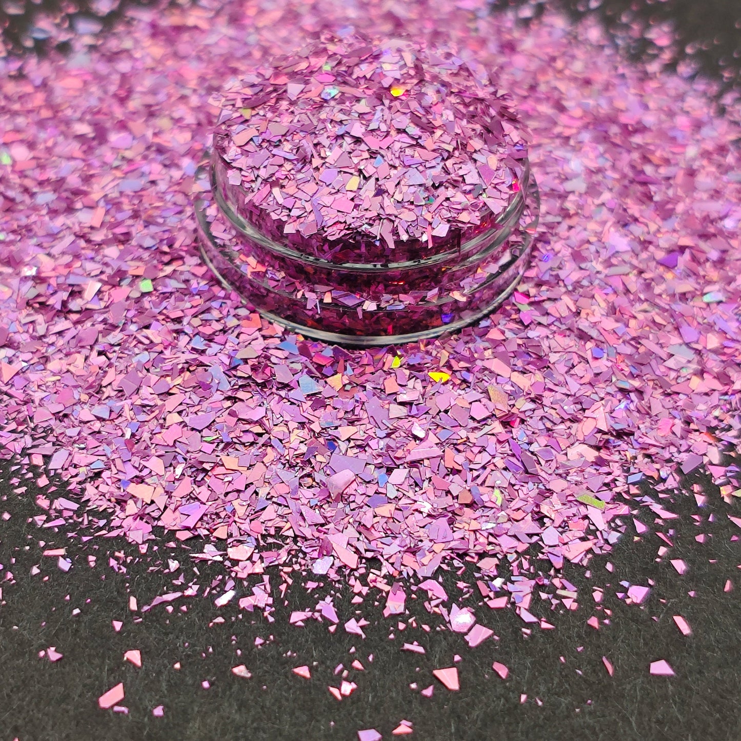 Holographic Pink Glitter Flakes, Holographic Cellophane Glitter Flakes, Pink Glitter Shards, Craft Supply, Nail Art Glitter, Resin Supplies