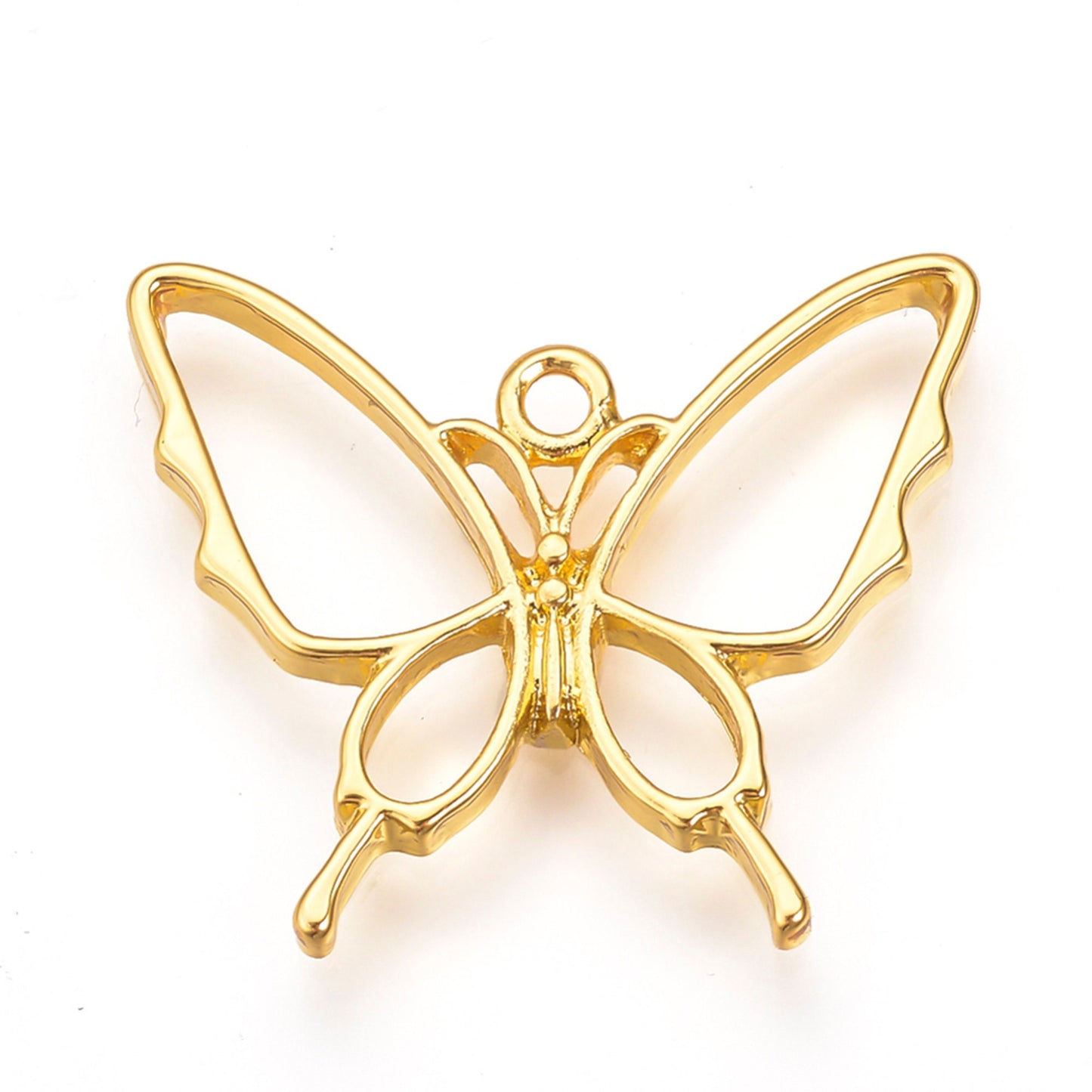 Butterfly Open Back Bezel Jewellery Pendant, Butterflies Open Back Bezels for UV resin, Butterfly Earring Charms Necklace Pendants