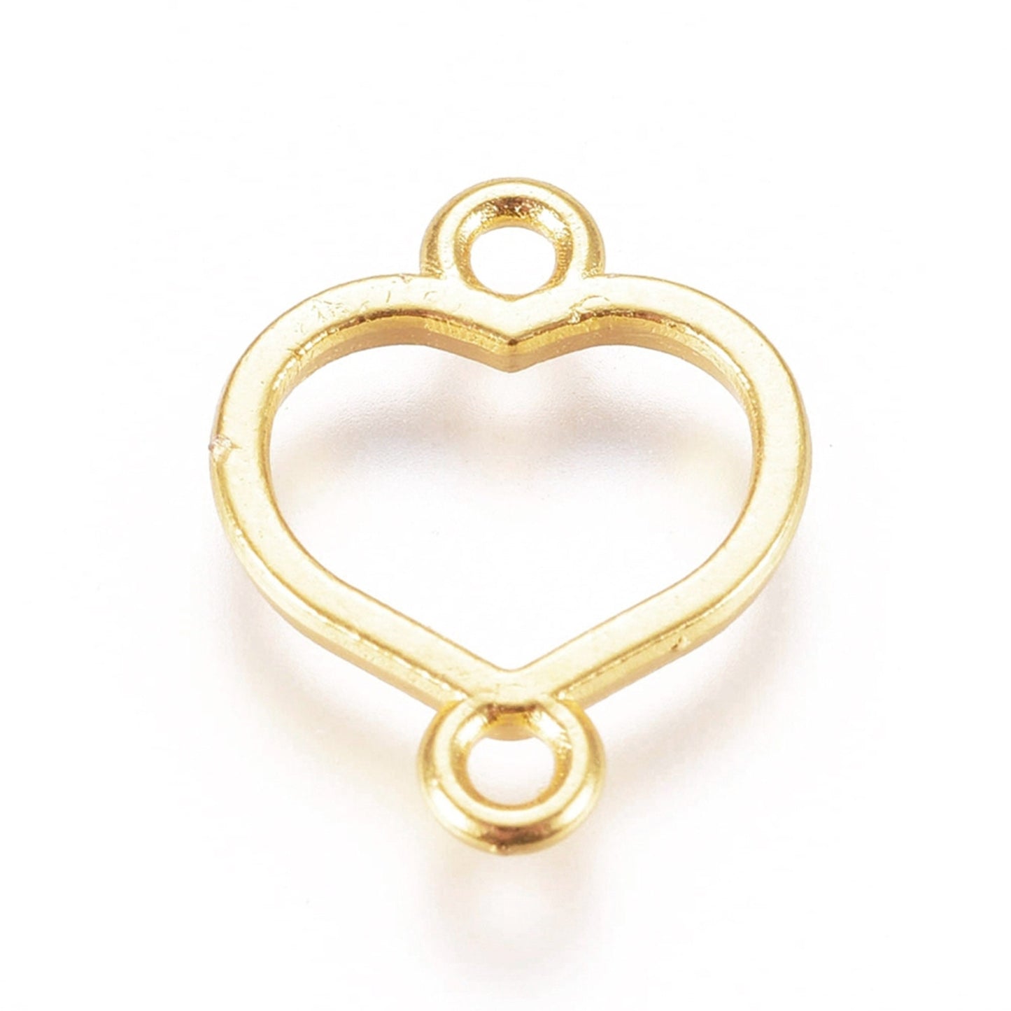 Heart Open Back Bezel Jewellery Link Connector, Heart Open Back Link Connector for UV resin, Heart Link Charms, Flower Necklace Pendants