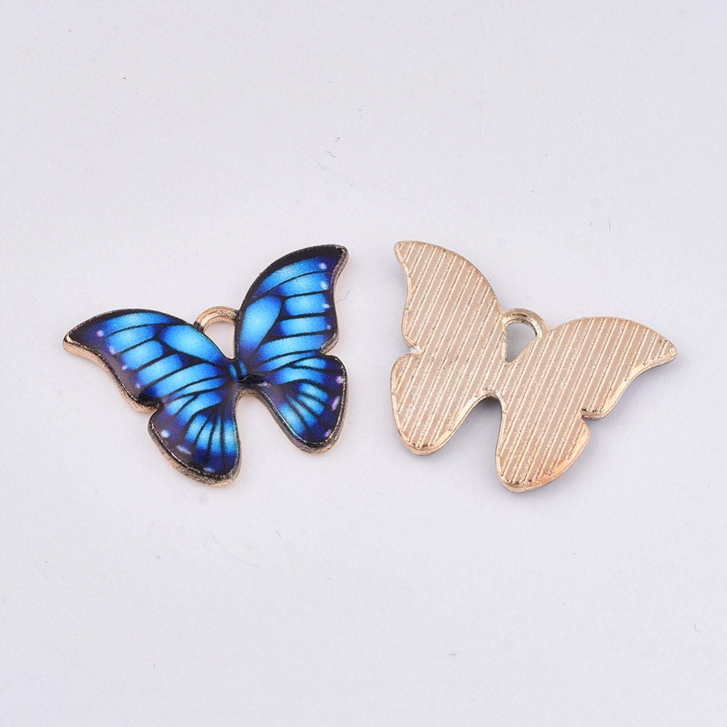 Butterfly Charm Jewellery Pendant, Blue Butterfly Enamel Charm for Jewelry Making DIY Jewelry Accessories