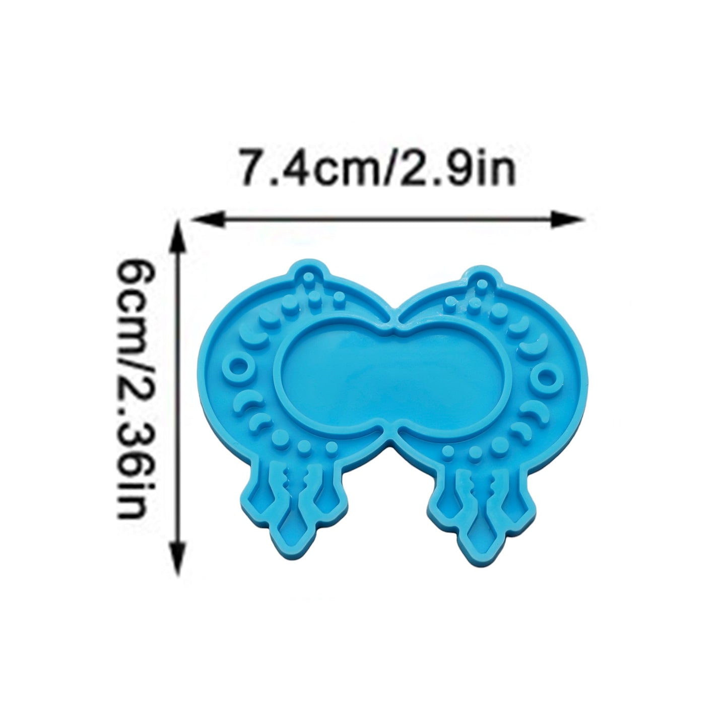 Moon Phase Earrings Mould, Moon Phase Statement Earring Silicone Mold, Pendant Epoxy Resin Mould, Jewellery Polymer Clay Tool, UV Resin Mold