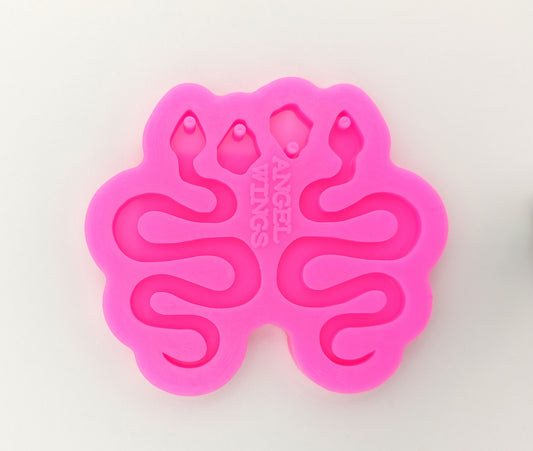 Snake Shape Earring Silicone Mold, Epoxy Resin Pendant Mould, Snake Earrring Mold