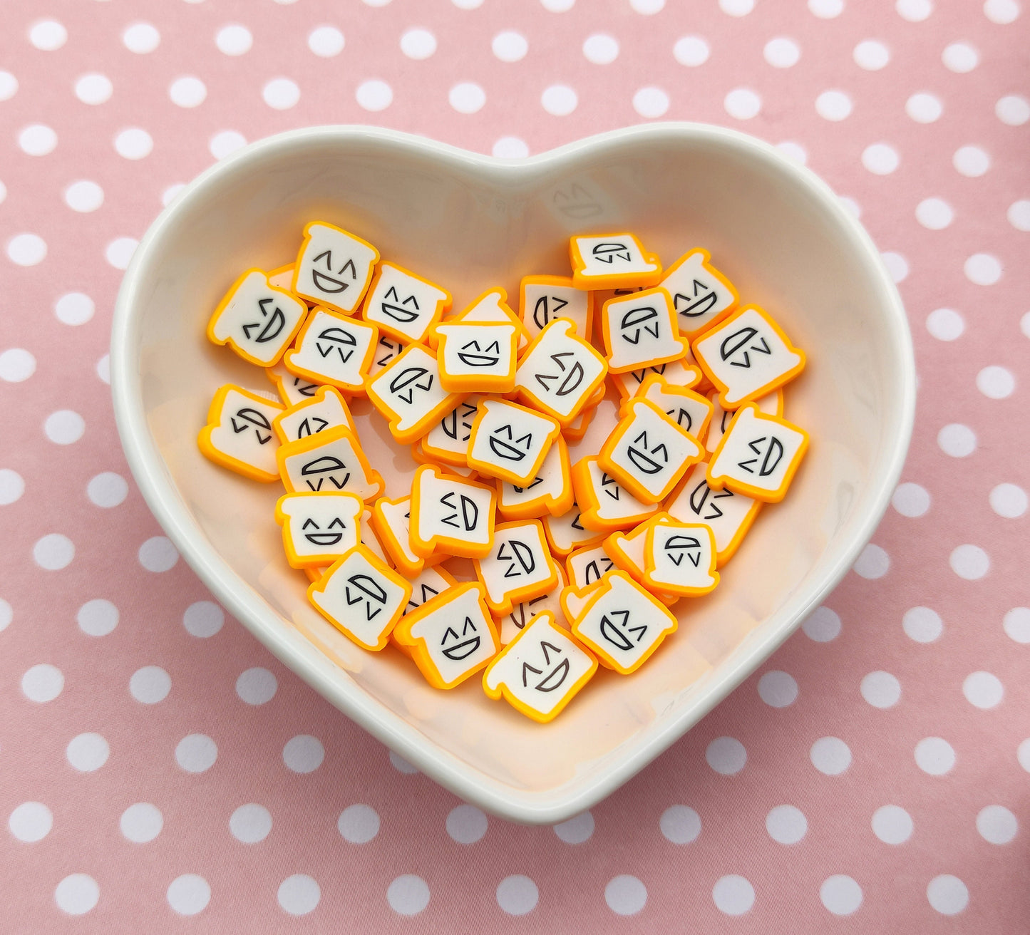 10g Happy Toast Clay Fimo Slices, Resin Craft Supplies, Nail Art, Polymer Clay Slices, Slime Supplies, Epoxy Resin Filler, Nail Art