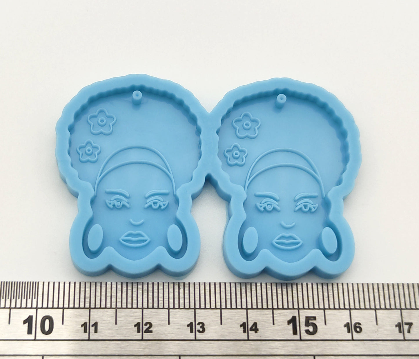 Afro Girl Earring Silicone Mold, Cute Afro Girl Epoxy Resin Pendant Mold, Afro Curly Woman Mould, Resin Supplie Mold