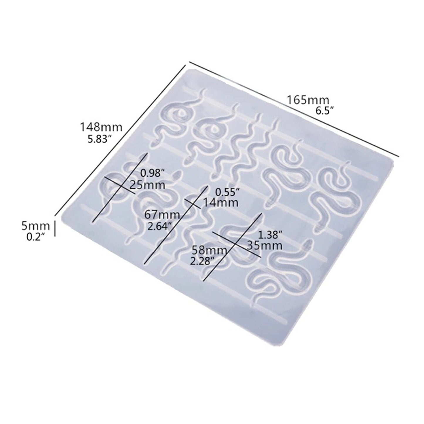 Snake Earring Silicone Mould, Snakes Earring Epoxy Resin Pendant Mold, Snake Earring Jewellery Polymer Clay Tool