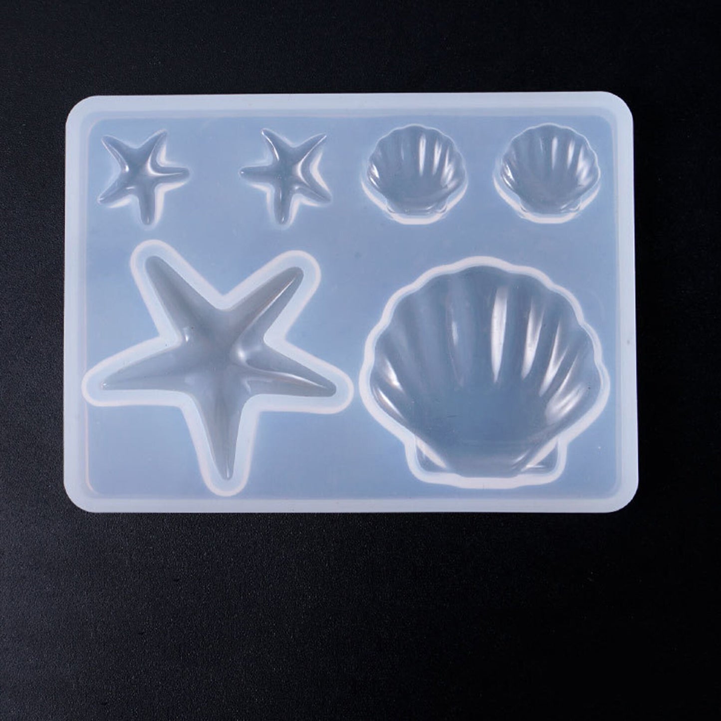 Seashell Starfish Silicone Mould Pendant/Earring Silicone Mould, Seashell Earring Epoxy Resin Starfish Pendant Mold, UV Resin Mold