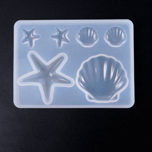 Seashell Starfish Silicone Mould Pendant/Earring Silicone Mould, Seashell Earring Epoxy Resin Starfish Pendant Mold, UV Resin Mold