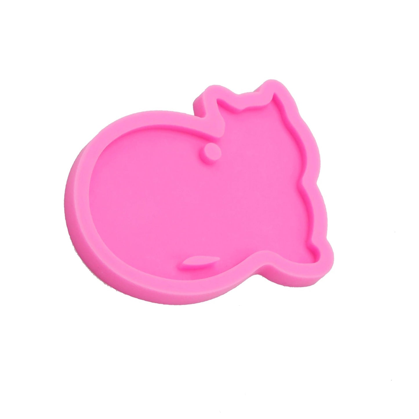 Cat Keychain Silicone Mould, Epoxy Resin Pendant Mold, Cat Mold, Animal Mold, Kitten Polymer Clay Jewellery Mold, Shiny Keychain Mold
