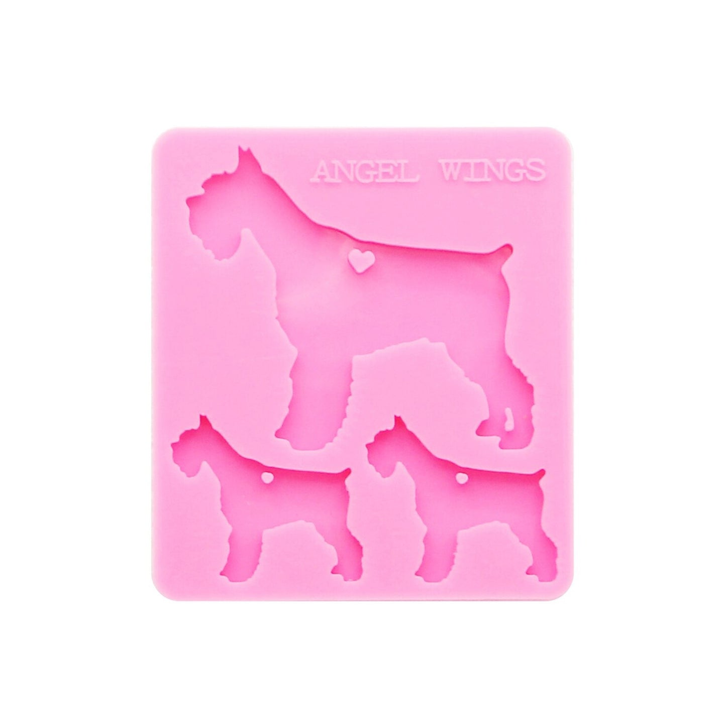 Schnauzer Dog Keychain Silicone Mould, Epoxy Resin Pendant Mold, Schnauser Dog Family Keychain Mold, Polymer Clay Jewellery Mold