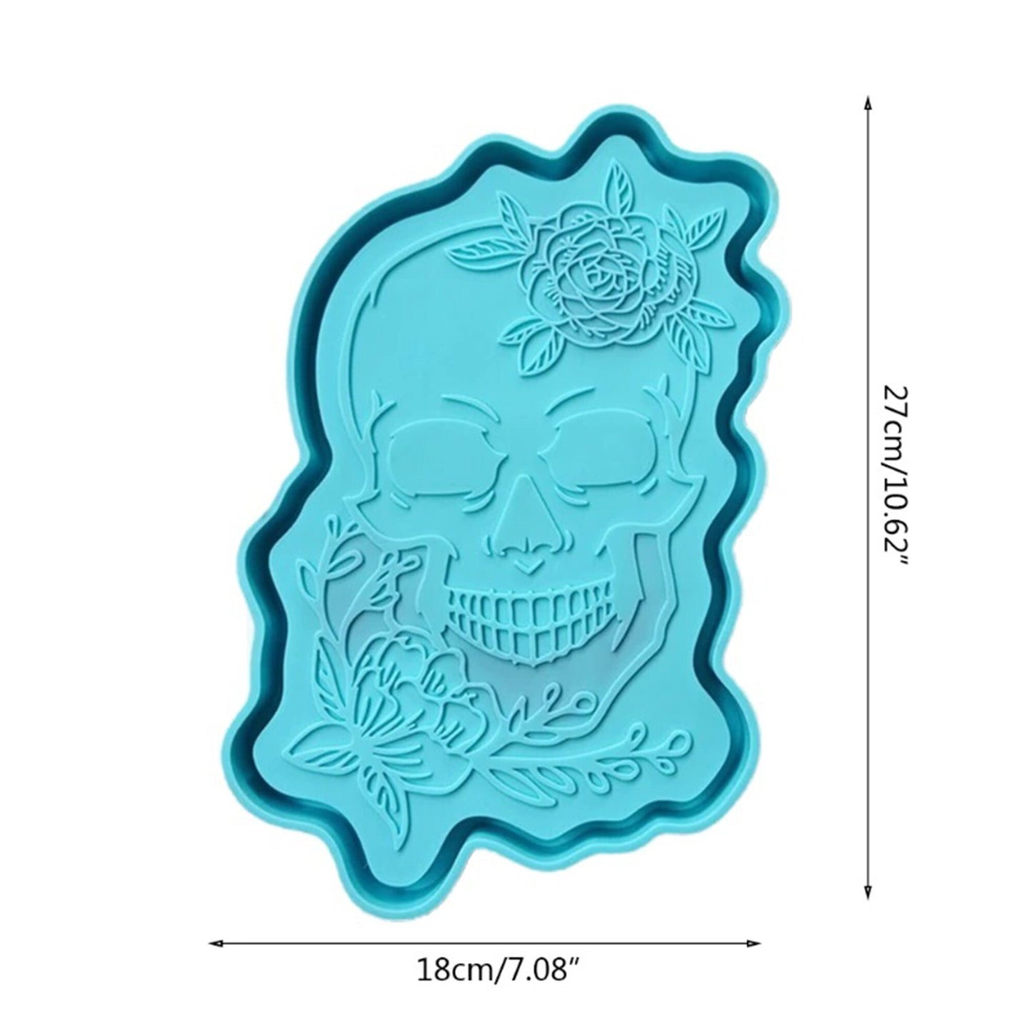 Skull Tray Silicone Mould, Large Skull Tray Silicone Mold, Roses Skull Trinket Tray Resin Mold, Jesmonite Mould, Tray Mould, Resin Supplies