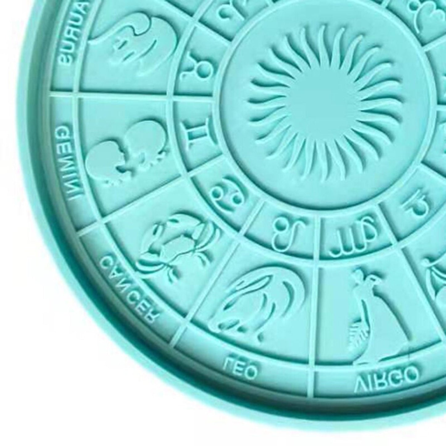 Zodiac Sign Tray Silicone Mould, 12 Constellation Tray Mold, Zodiac Horoscope Round Tray Epoxy Resin, 12 Astrology Signs