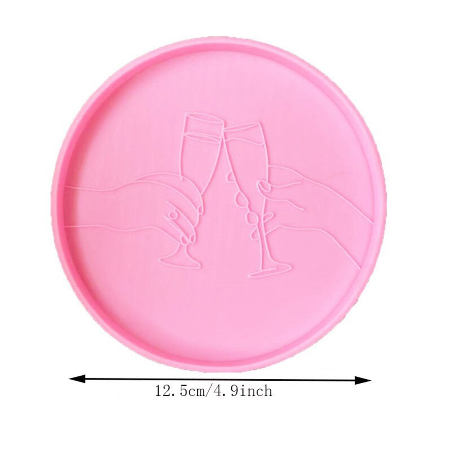 Wine Glass Coaster Silicone Mould, Cheers Epoxy Resin Coaster Mold, Friendship Cheers Coaster Silicone Resin Mould, Resin Supplies