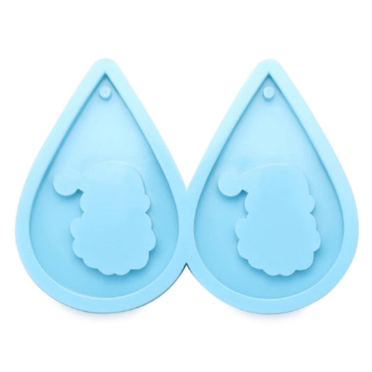 Santa Claus Earring Silicone Mold, Santa Epoxy Resin Earring Mold, Christmas Jewellery Mould, Santa Winter Mold, Resin Supplies