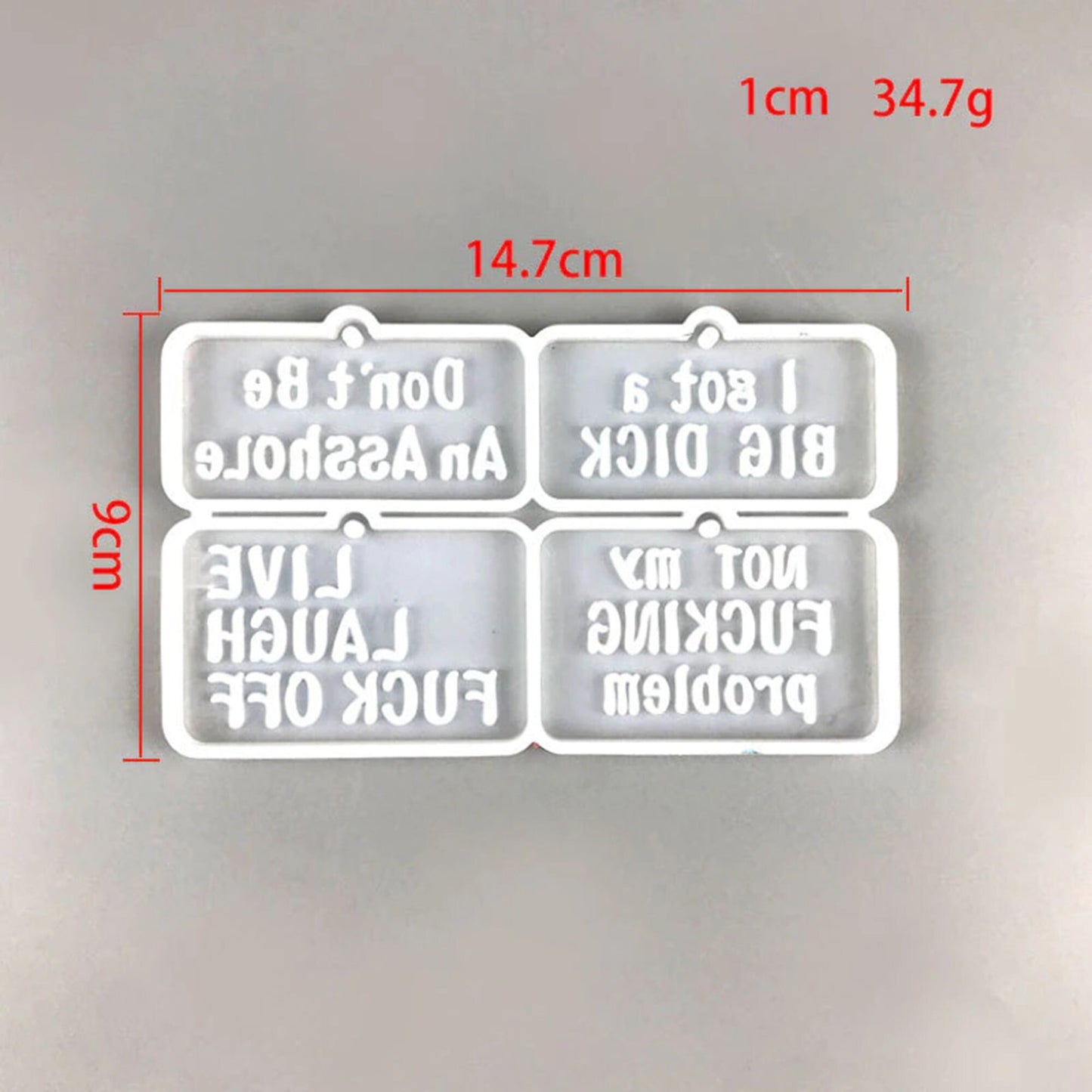 Funny, (18 rated!), Offensive Keychain Silicone Mould, Offensive Words Keyring Mold, Swearing Keychain Silicone Molds, Resin Supplies Moulds