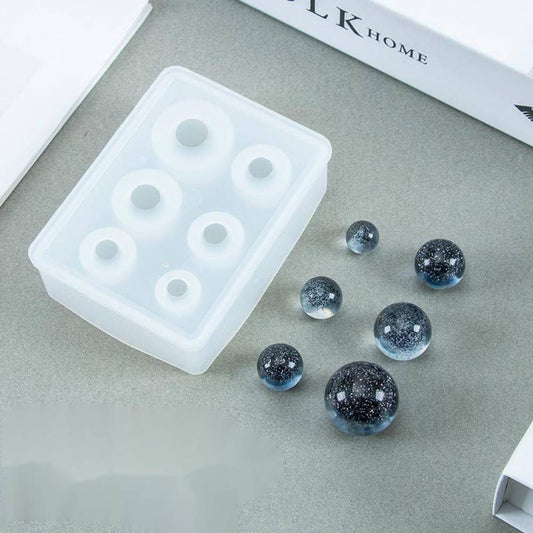 Round Beads Silicone Mould, Round Beads No Holes Earring Epoxy Resin Pendant Mold, Round  Sphere Jewellery Polymer Clay Tool, UV Resin Mold
