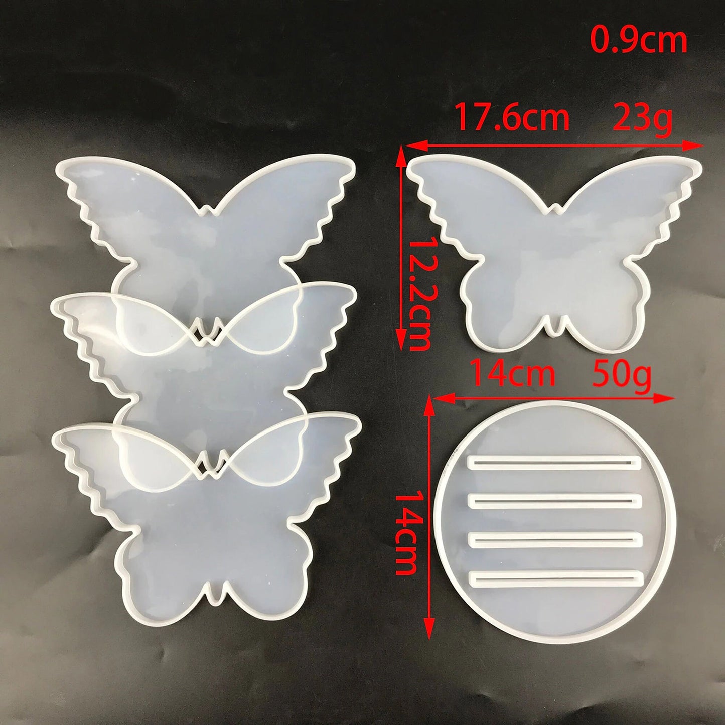 Butterfly Coaster Set with Holder Silicone Mould, Coaster Set Silicone Molds, Coaster Silicone Mold, Coaster and Base Stand Silicone Moulds