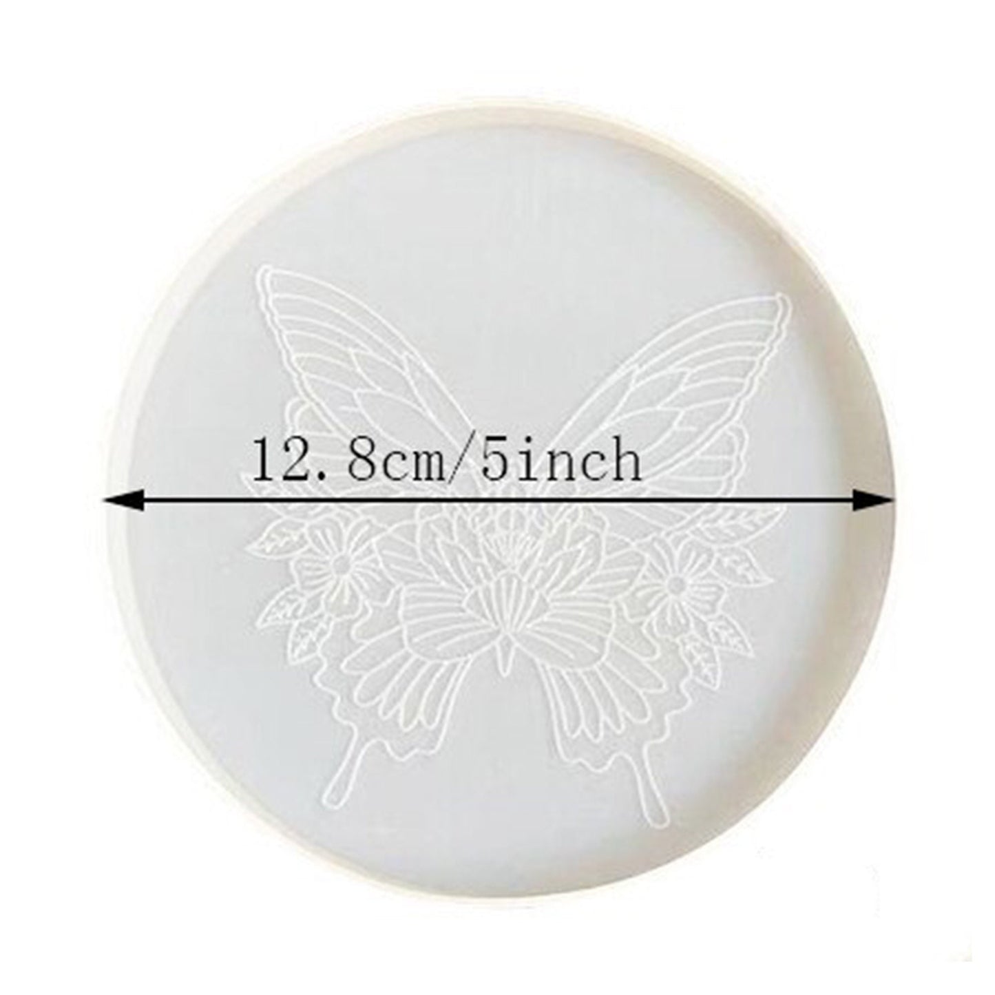 Butterfly Coaster Silicone Mould, Butterfly with Flowers Coaster Silicone Molds, Butterfly Cup Mat Silicone Mold, Coaster Silicone Moulds