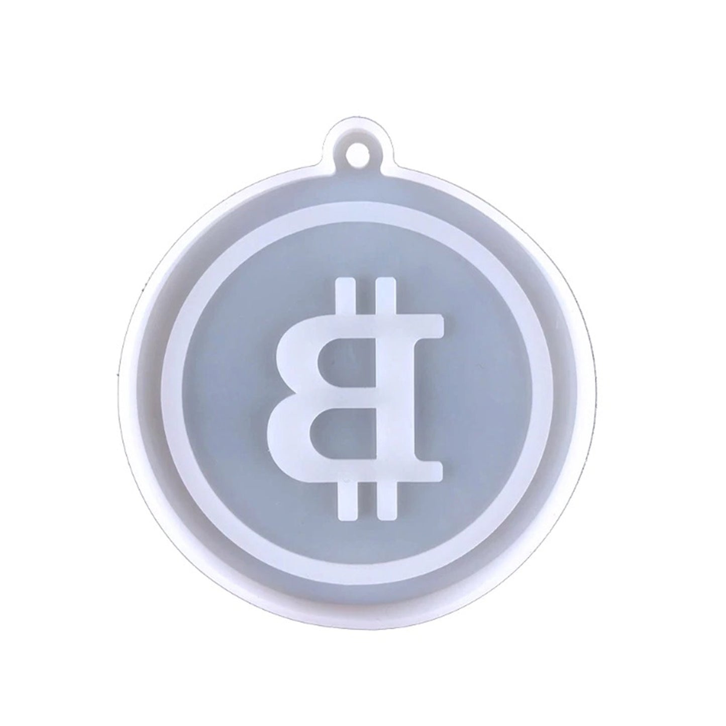 Bitcoin Keychain or Earrings Silicone Mould for Resin, Keychain Silicone Mold, Epoxy Resin Pendant Mold, Polymer Clay Mold, Resin Supply