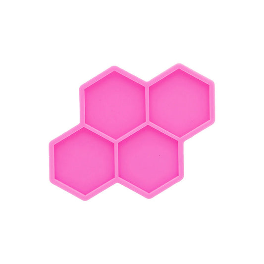 Hexagon Shape Silicone Mould, Epoxy Resin Phone Grip Mold, Jewellery Mould, Badge Reel Mold, Resin Supplies