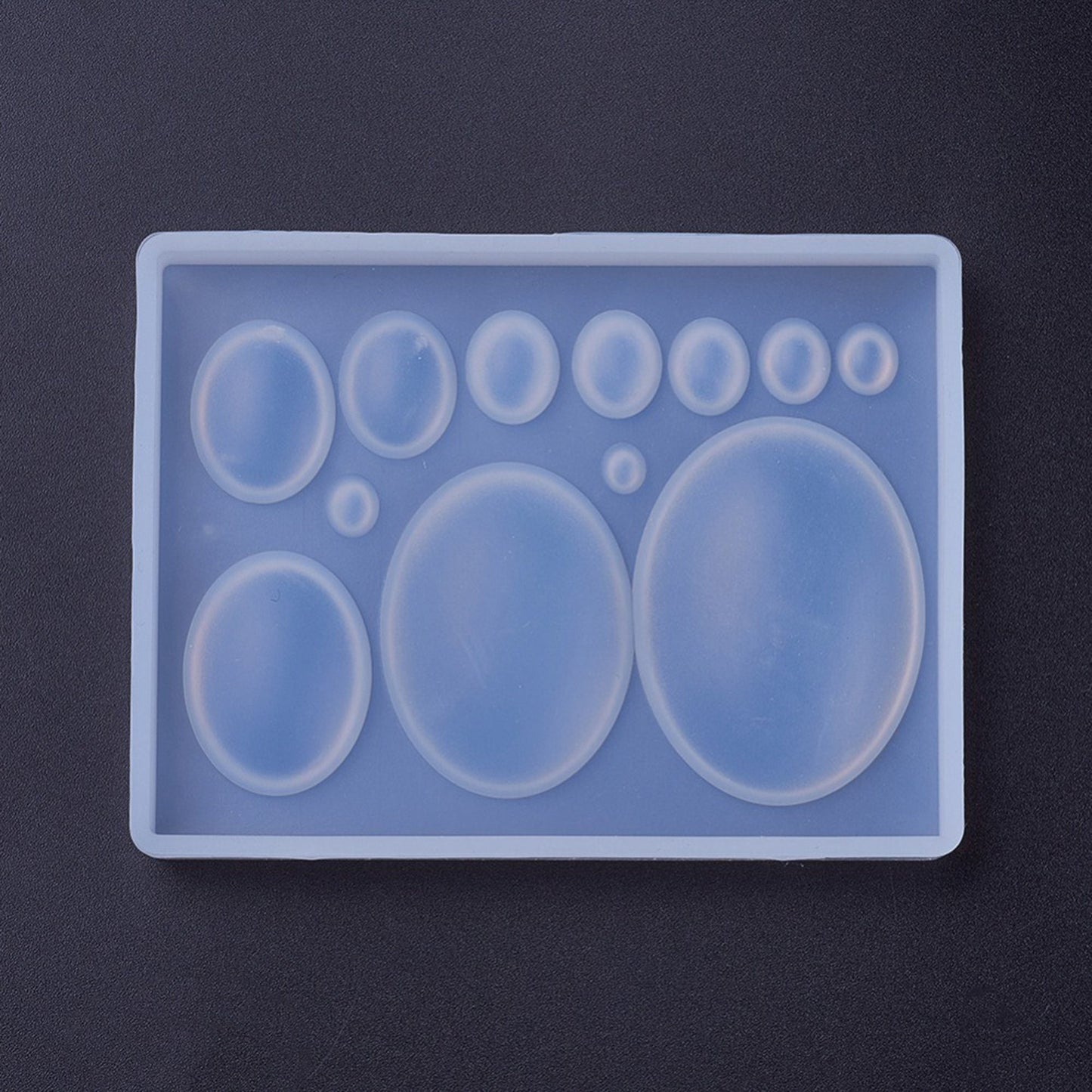 Cabochon Silicone Mould, Oval Cabochon Epoxy Resin Pendant Mold, Oval Jewellery Polymer Clay Tool, UV Resin Mold